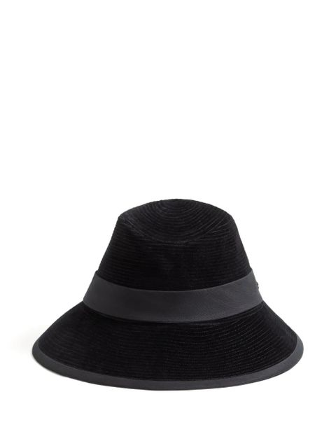 Valentino Garavani VLogo Signature velvet hat - Black - zdjęcie produktu nr 2