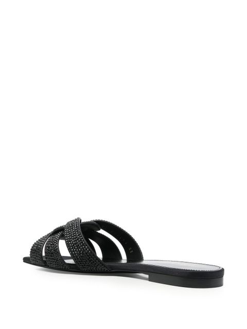 Saint Laurent Tribute flat sandals - Black