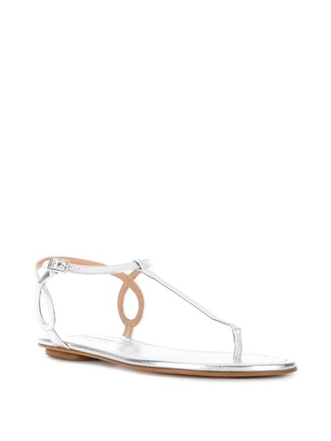 Aquazzura Almost Bare flat sandals - Metallic - zdjęcie produktu nr 2