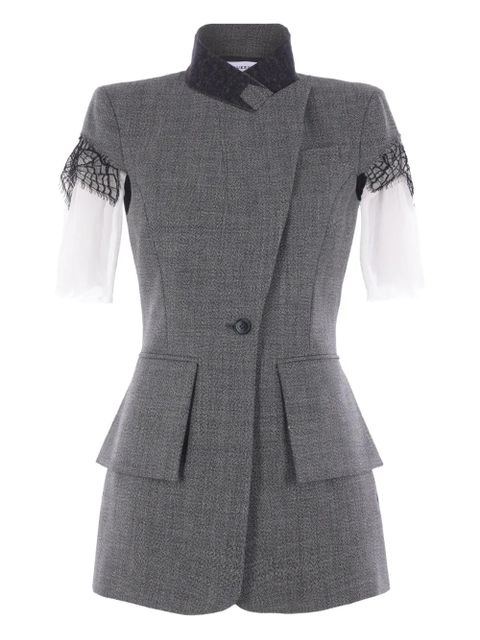 Alexander McQueen short-sleeve blazer - Grey - zdjęcie produktu nr 1