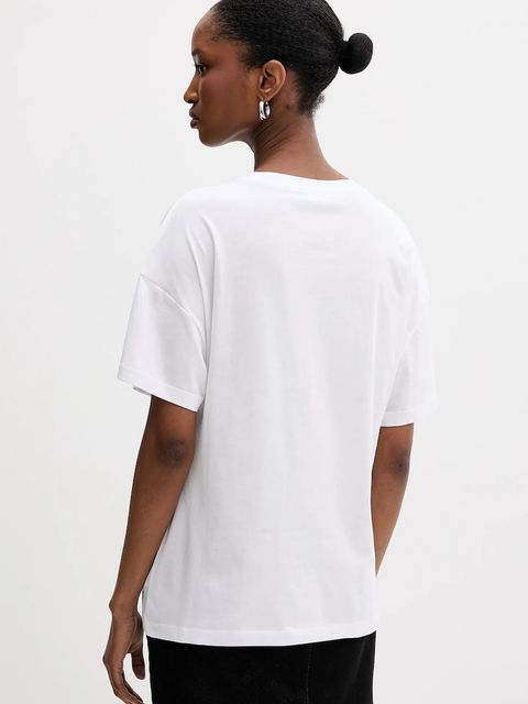 Liu Jo t-shirt bawełniany damski kolor biały MF5416 JS923