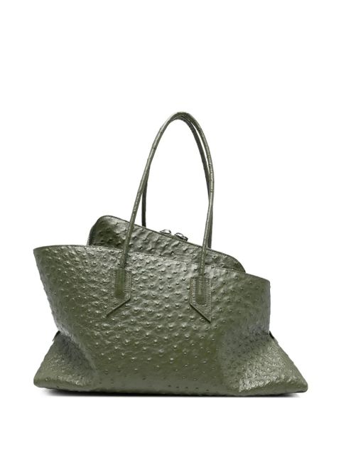 The Attico medium La passeggiata leather tote bag - Green - zdjęcie produktu nr 1
