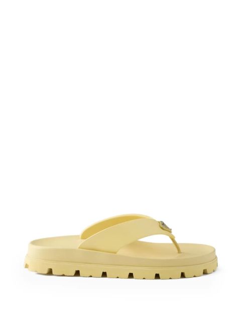 Prada enameled-triangle sandals - Yellow - zdjęcie produktu nr 1