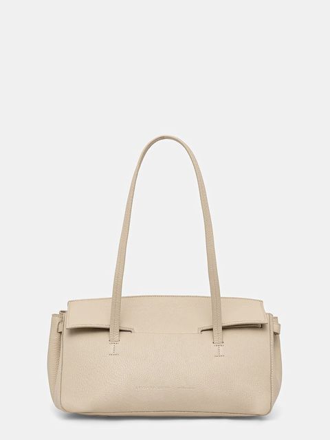 Liviana Conti torebka skórzana kolor beżowy A5WA51 - zdjęcie produktu nr 1