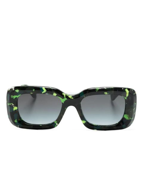 Chloé Eyewear Gayia rectangle-frame sunglasses - Green - zdjęcie produktu nr 1