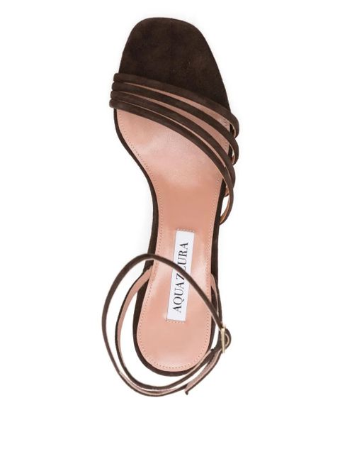 Aquazzura 50mm Latour ankle-strap leather sandals - Brown
