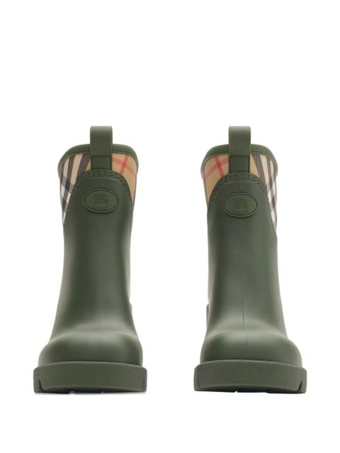 Burberry checked heeled rain boots - Green - zdjęcie produktu nr 2