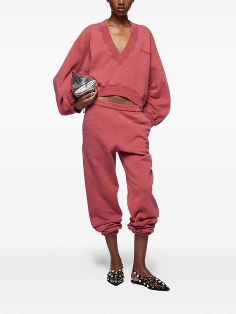 The Attico logo-embroidery track pants - Red - zdjęcie produktu nr 2