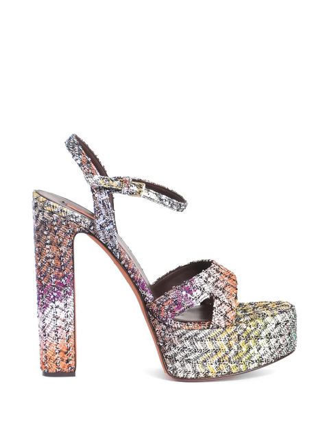 Missoni chevron-knit sandals - Silver - zdjęcie produktu nr 1