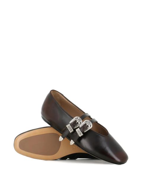 Le Monde Beryl Claudia buckle-strap ballet flats - Brown