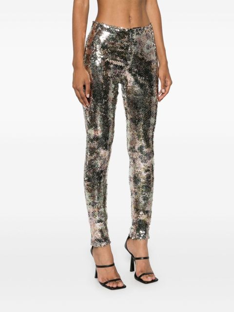 ISABEL MARANT Bella sequinned leggings - Silver