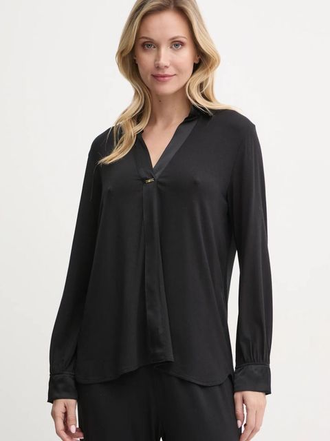 United Colors of Benetton bluzka piżamowa damska kolor czarny 3ZEW3M007