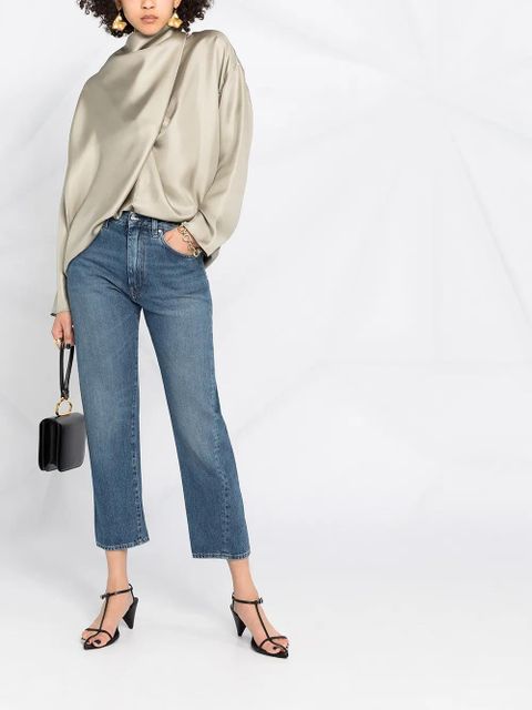 TOTEME Original twisted seam cropped jeans - Blue - zdjęcie produktu nr 2