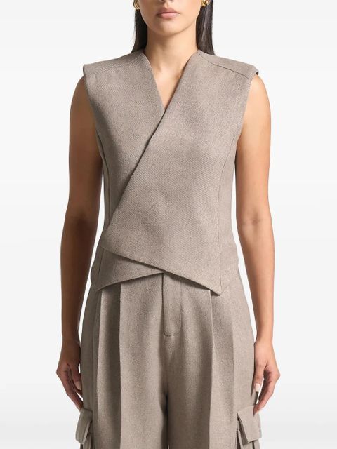 Manière De Voir wrap tailored waistcoat - Neutrals - zdjęcie produktu nr 1