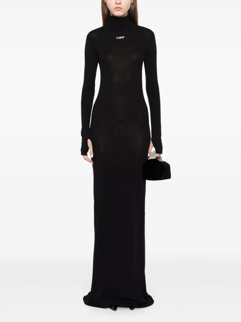 Off-White Off Stamp slick maxi dress - Black - zdjęcie produktu nr 2