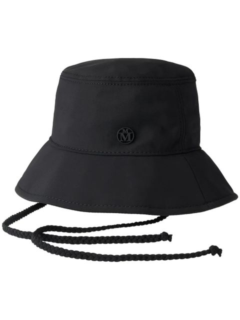 Maison Michel Angele appliqué-logo bucket hat - Black - zdjęcie produktu nr 1
