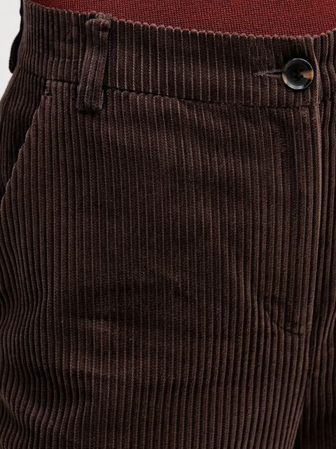 Sisley spodnie damskie kolor brązowy proste high waist 49L0LF07U - zdjęcie produktu nr 2