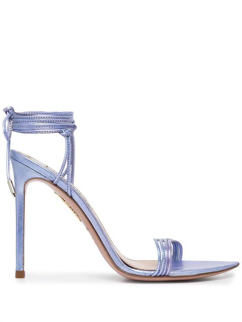 Aquazzura Trouble Maker metallic sandals - Purple - zdjęcie produktu nr 1