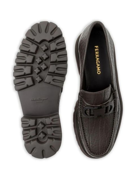 Ferragamo leather loafers - Brown