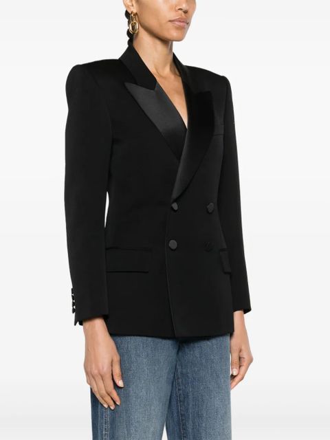 Saint Laurent peak-lapels double-breasted blazer - Black