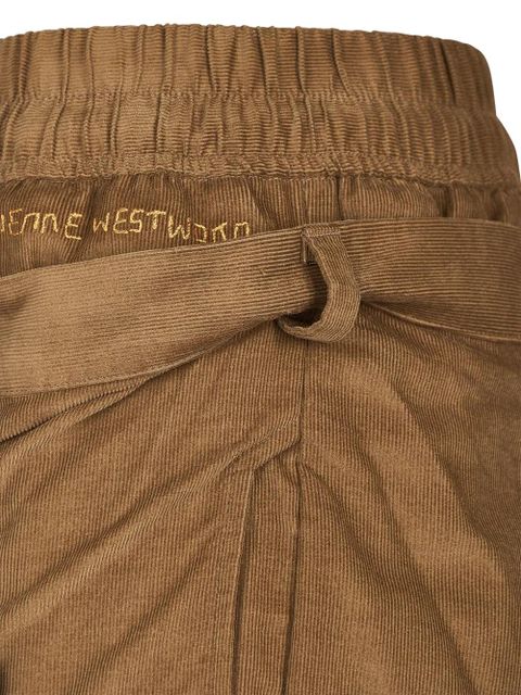 Vivienne Westwood belted corduroy skirt - Brown