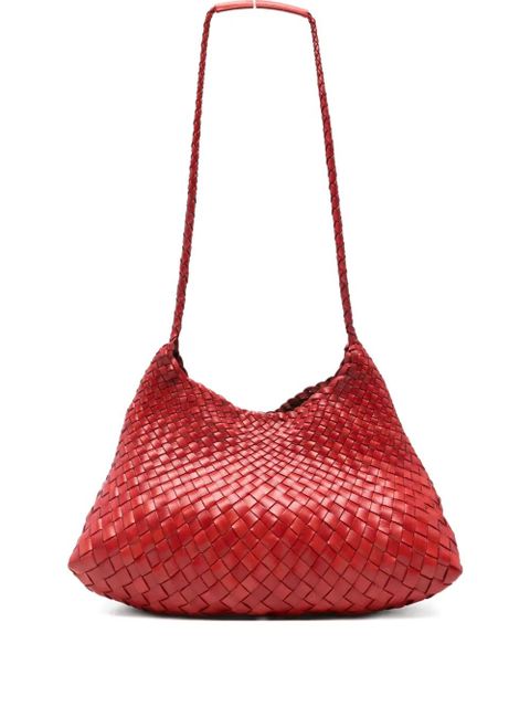 DRAGON DIFFUSION Santa Rosa braided leather shoulder bag - Red