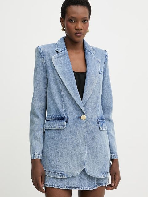 Armani Exchange marynarka jednorzędowa damska jeansowa - zdjęcie produktu nr 2