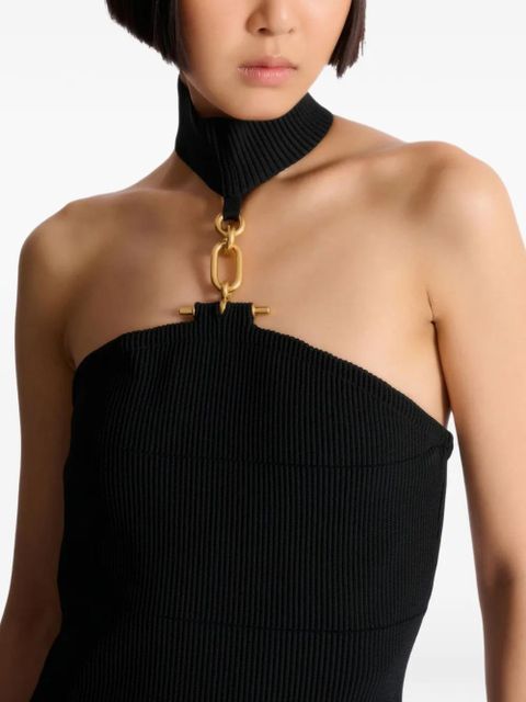 Balmain strapless tube dress - Black