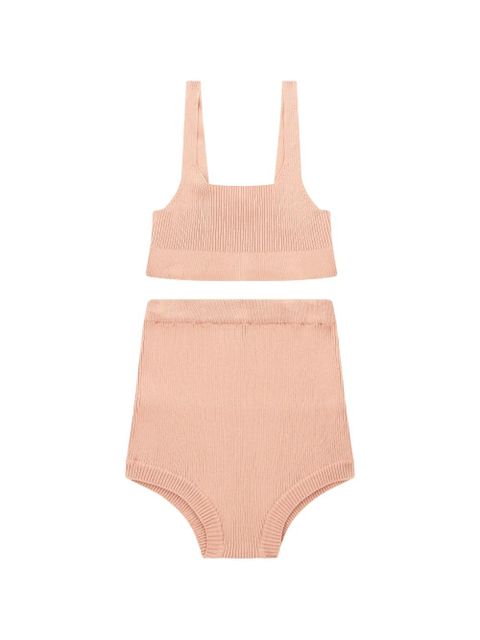 Valentino Garavani ribbed underwear set - Pink - zdjęcie produktu nr 1