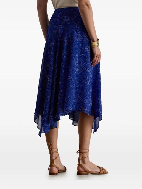 Lauren Ralph Lauren paisley-print midi skirt - Blue