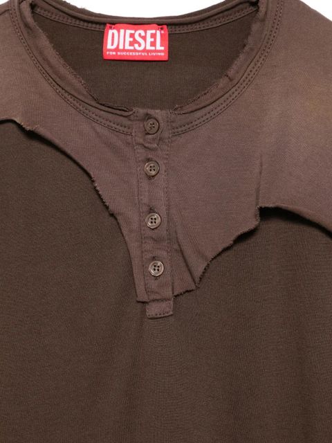 Diesel Henley button-fastening T-shirt - Brown