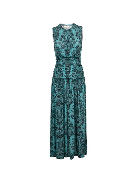 Ulla Johnson Kamaria ruched floral maxi dress - Blue - zdjęcie produktu nr 1