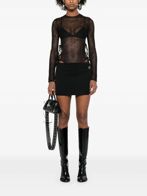 Givenchy 4G-plaque wool miniskirt - Black - zdjęcie produktu nr 2