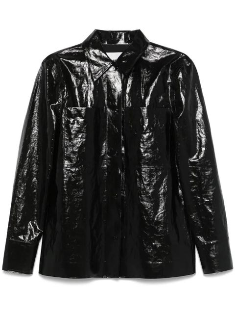 Jil Sander coated linen shirt - Black - zdjęcie produktu nr 1