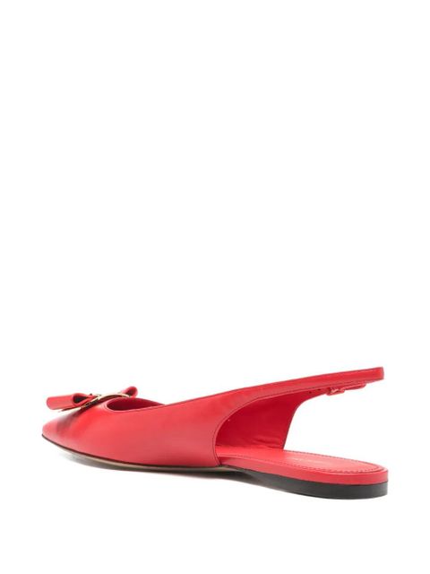 Ferragamo Zelmy bow ballet flats - Red