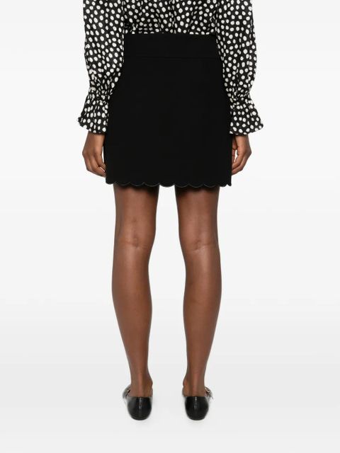 Chloé scallop-hem mini skirt - Black