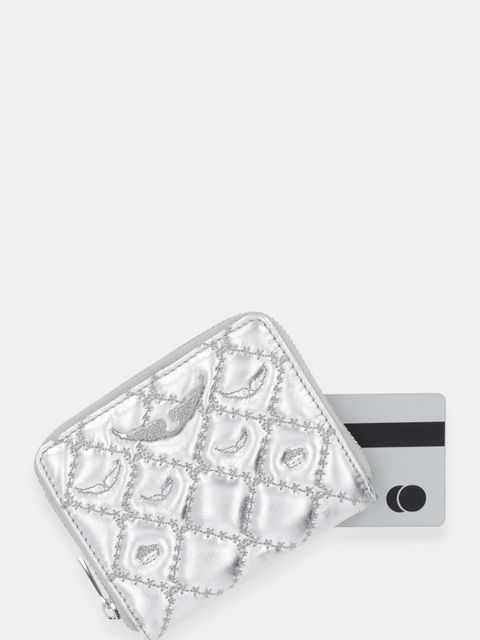 ZADIG&VOLTAIRE portfel skórzany damski kolor srebrny LWSG03721 - zdjęcie produktu nr 2