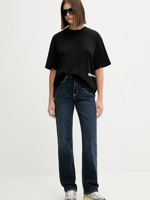 Karl Lagerfeld Jeans t-shirt bawełniany damski kolor czarny A4W17096