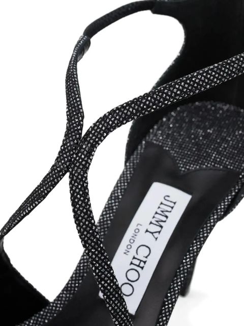 Jimmy Choo 95mm Azia crystal-embellished sandals - Black - zdjęcie produktu nr 2