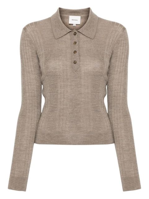 Reformation Hermia polo top - Brown - zdjęcie produktu nr 1