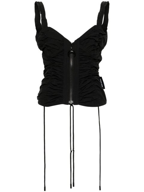 Marine Serre ruched tank top - Black - zdjęcie produktu nr 1