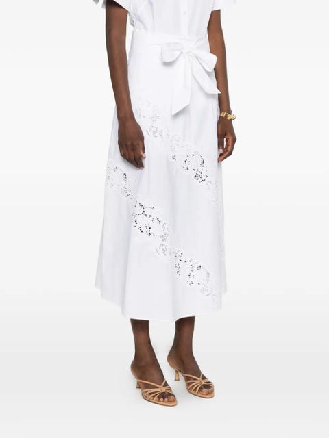 TWINSET logo-plaque midi dress - White