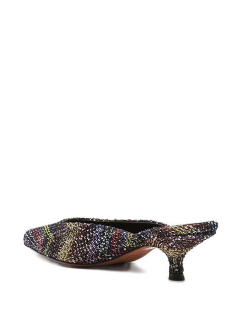 Missoni point-toe mules - Black