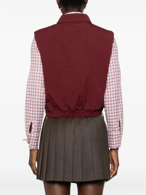 Miu Miu logo-embroidered gilet