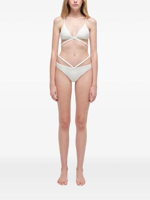 Simkhai Harlen criss-cross bikini top - White