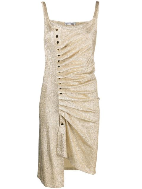 Rabanne ruched sleeveless mini dress - Gold - zdjęcie produktu nr 1