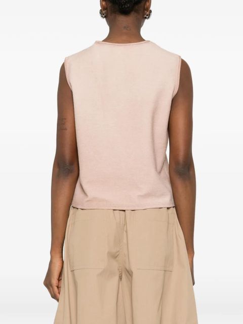 Diesel T-Yasi-S1 distressed sleeveless top - Neutrals