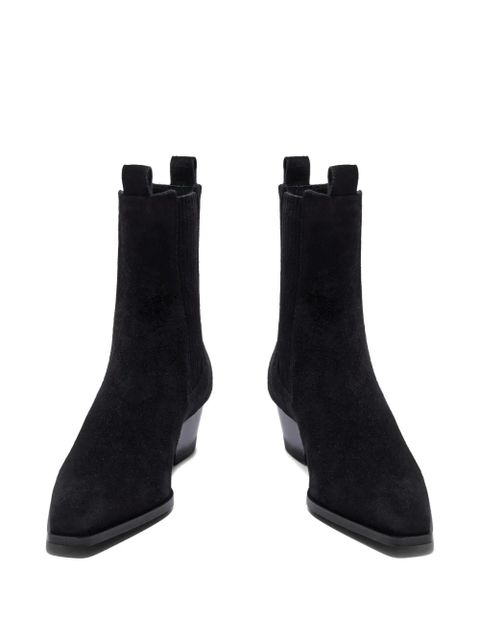 Aeyde 30mm Kiki suede ankle boots - Black