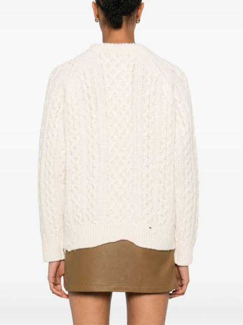 Coperni Aran-knit sweater - Neutrals