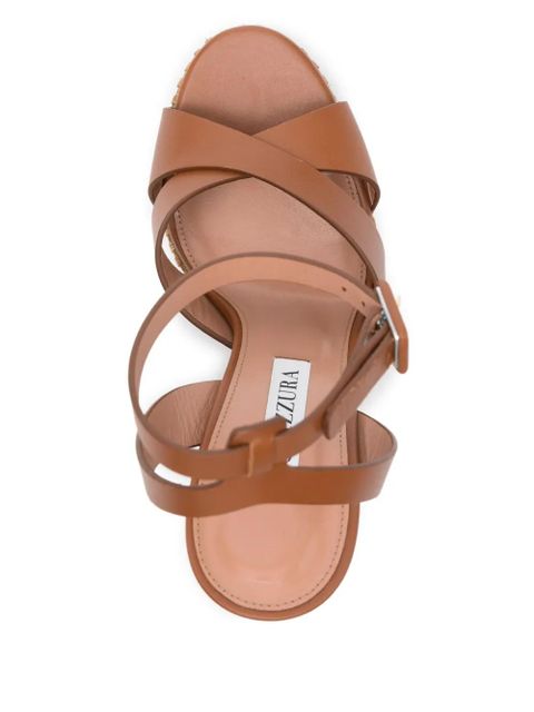 Aquazzura 150mm leather sandals - Brown